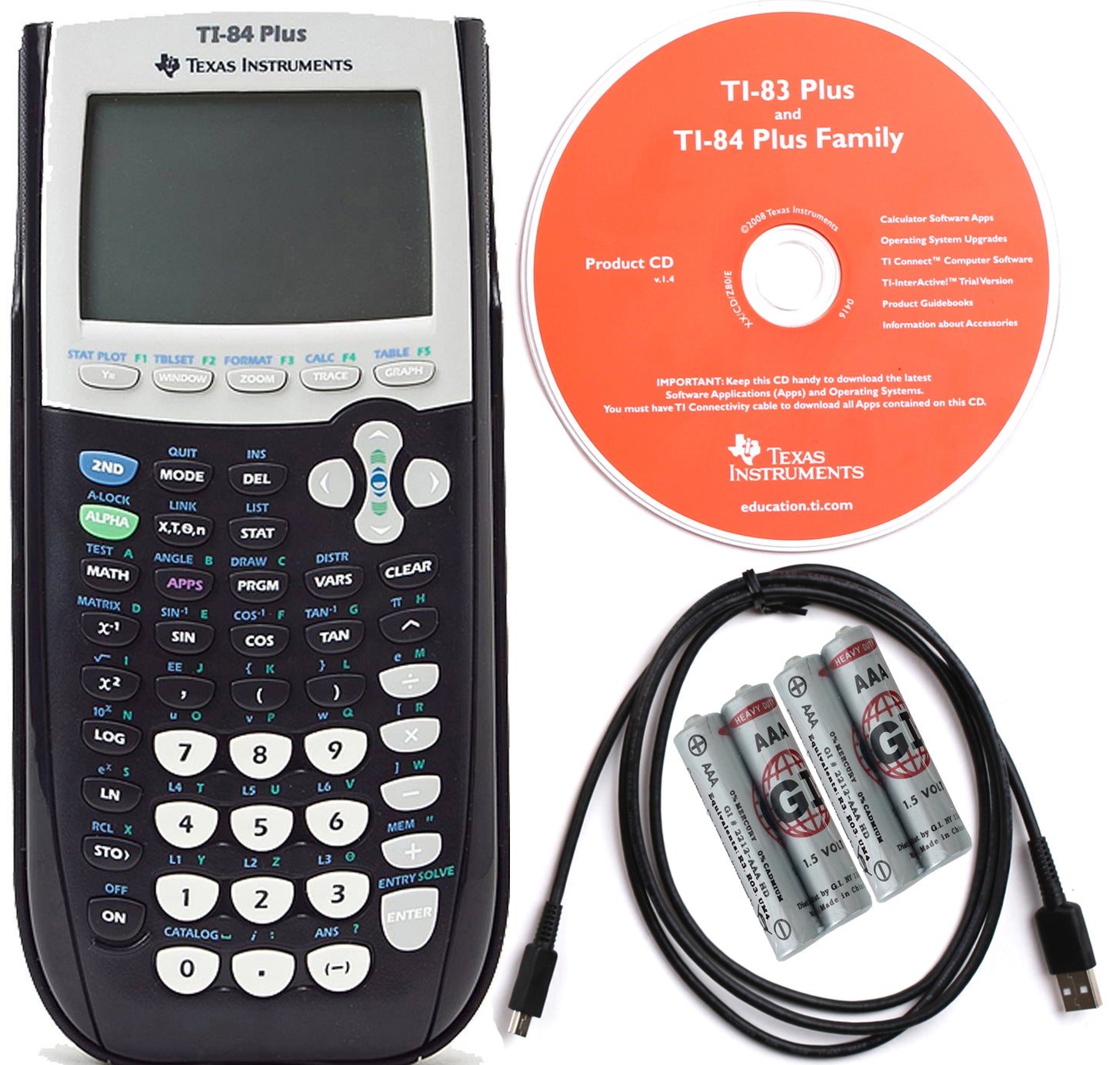 TEXAS INSTRUMENTS TI 84 PLUS GRAPHING CALCULATOR Refurbished – 